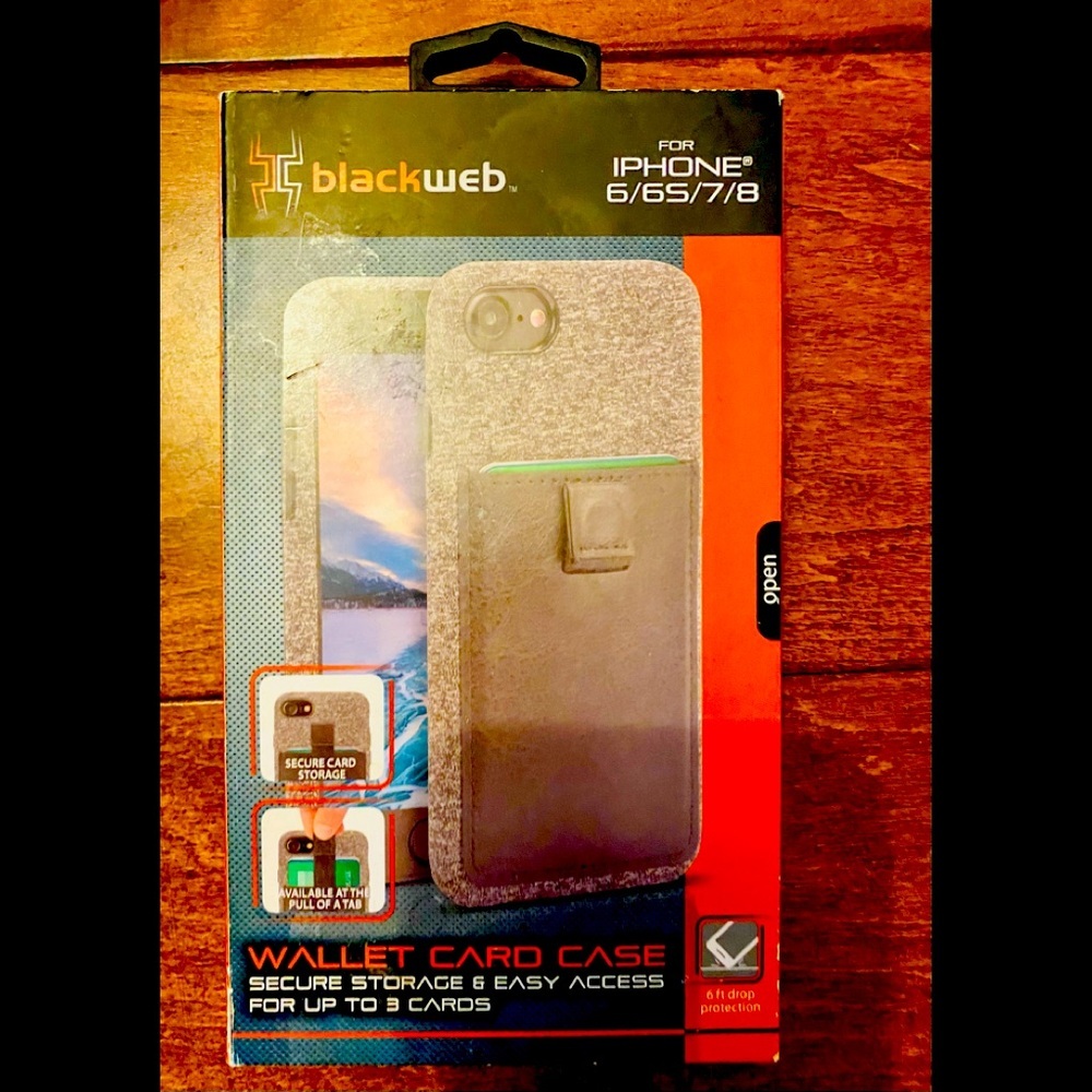 ▪️ NIB blackweb cell/ phone, Wallet card case for iPhone 6/6S/7/8◾️​